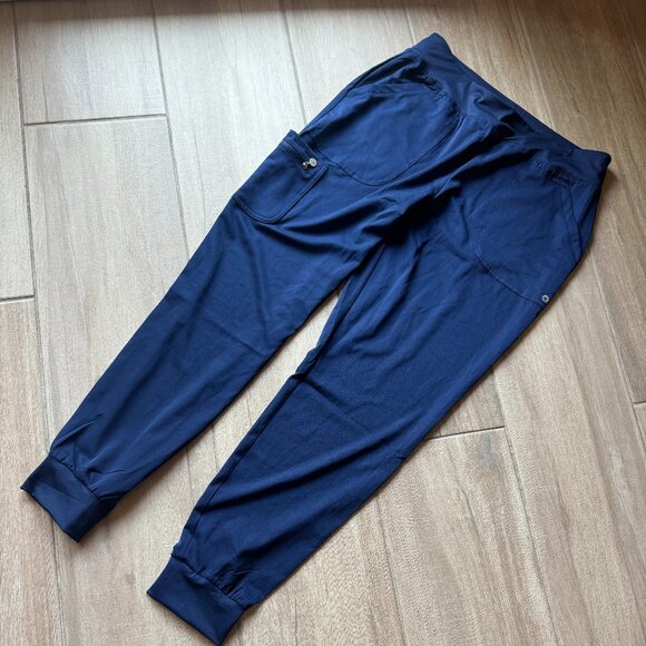 Navy Tapered Leg Scrub Pants – Beyond Scrubs – Women’s Tall Large - Picture 3 of 9